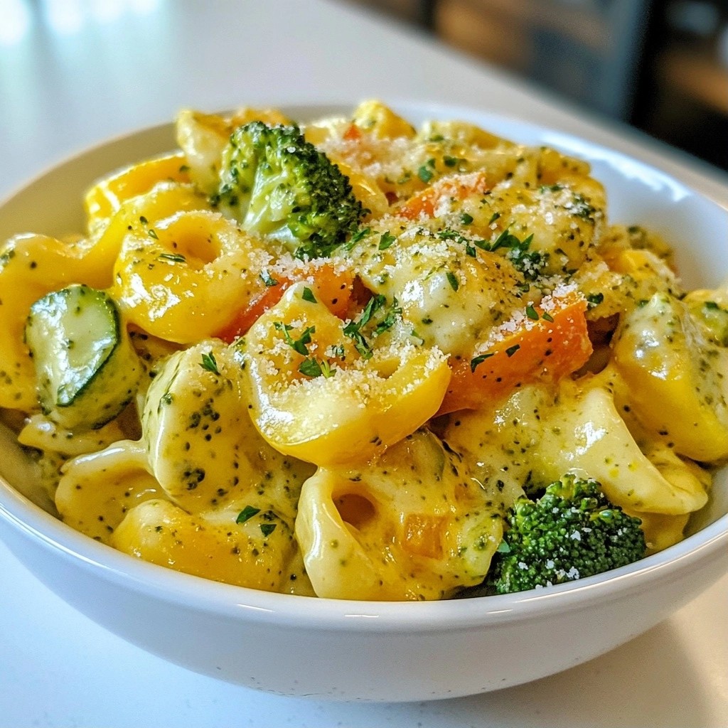 Creamy Crockpot Cheesy Veggie Pasta Delightful Meal