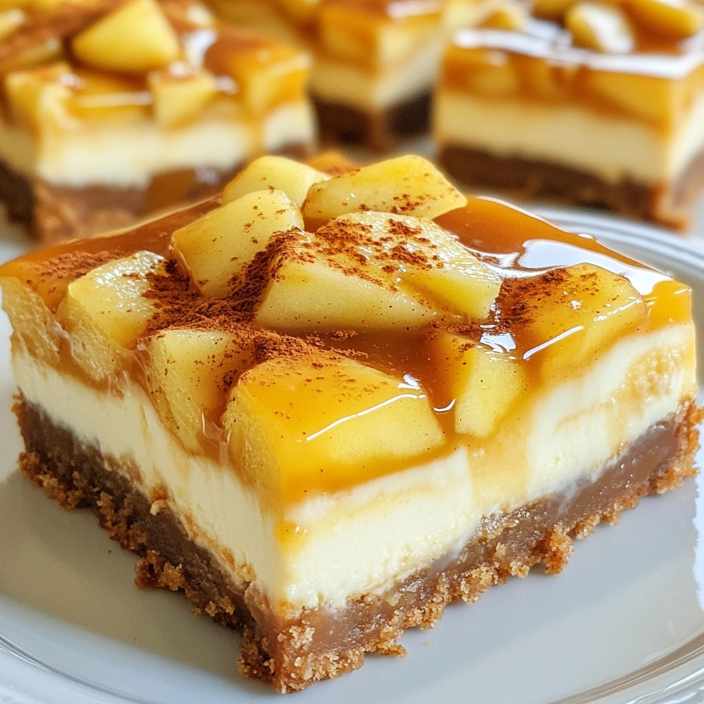Caramel Apple Cheesecake Bars Delightful Sweet Treat