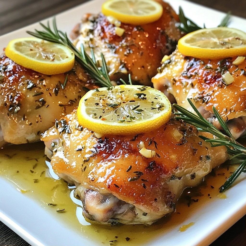 Juicy Crockpot Lemon Rosemary Chicken Thighs Recipe