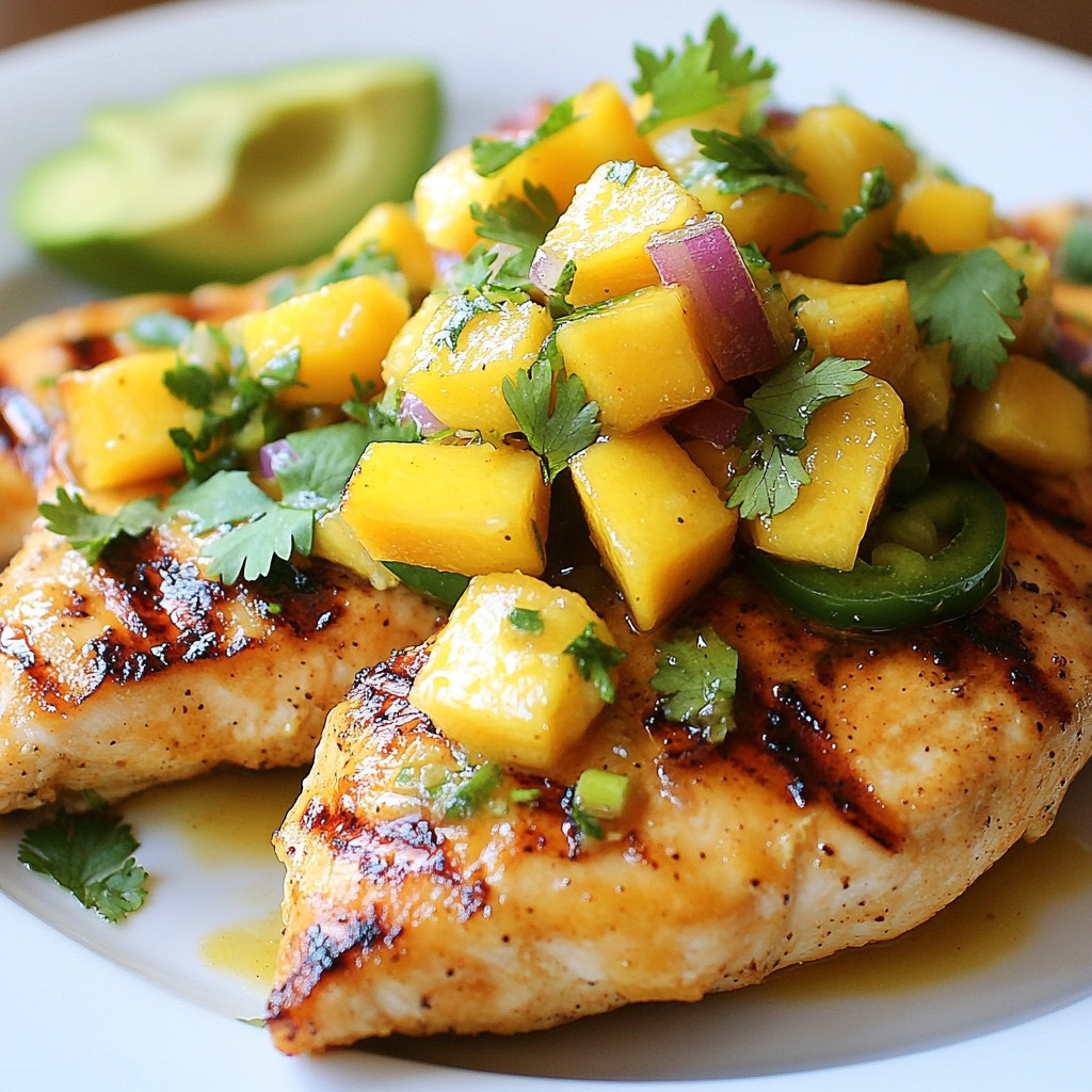 Mango Salsa Grilled Chicken Fresh Summer Delight