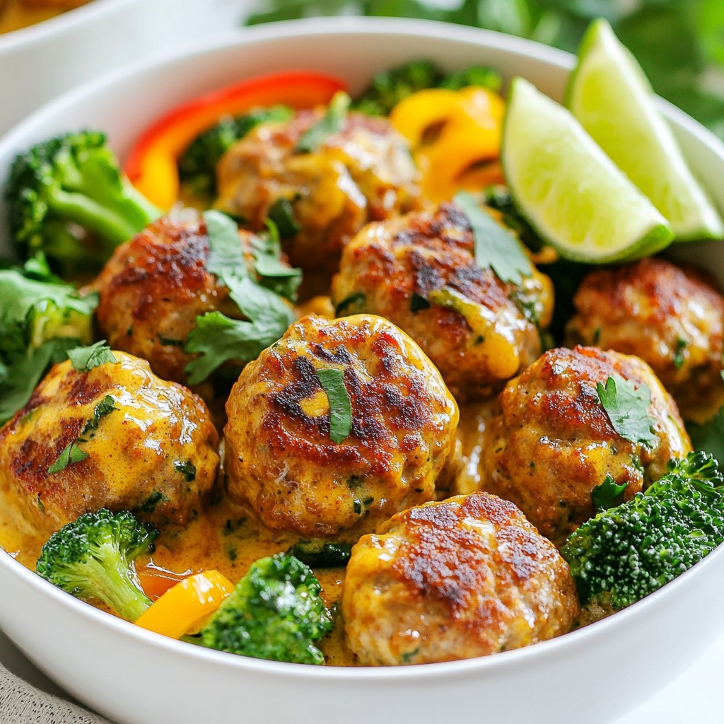 Thai Coconut Curry Meatballs Flavorful and Simple Dish