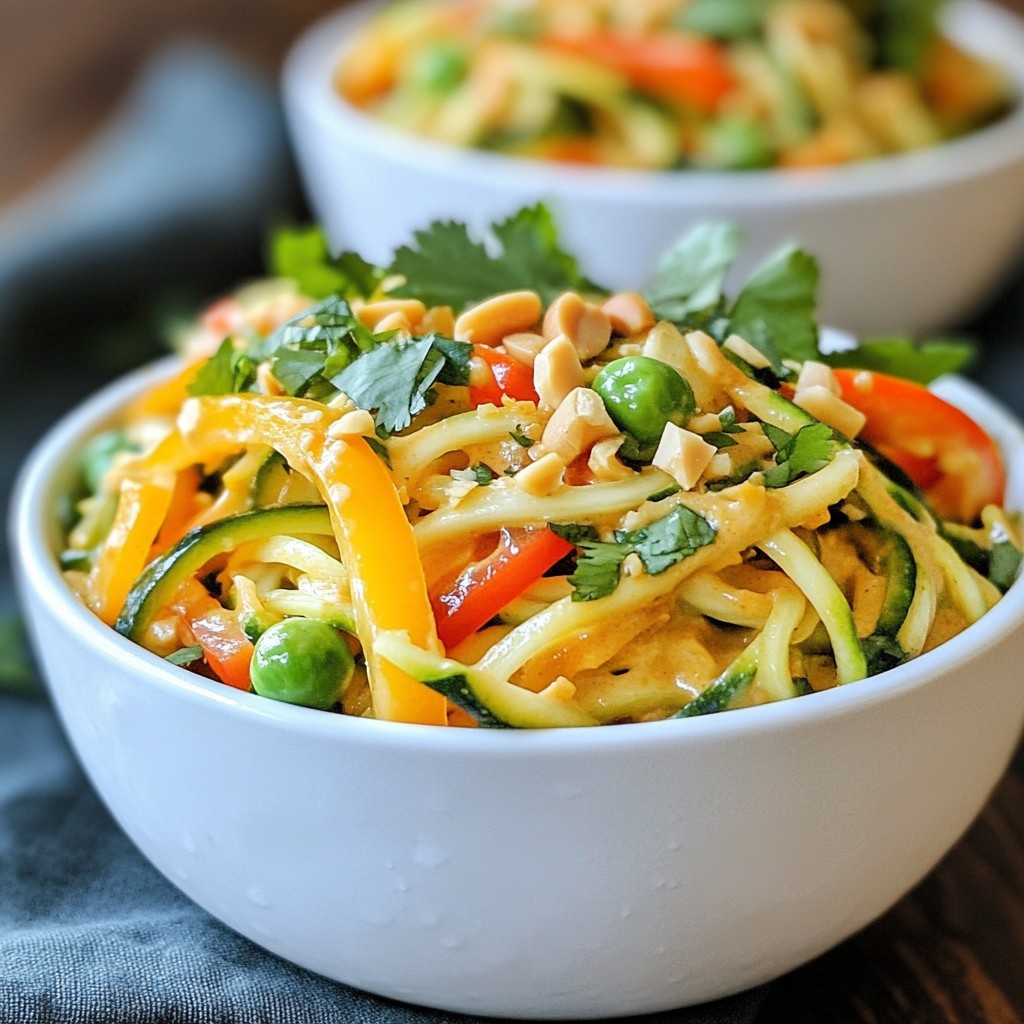 Thai Peanut Zoodle Stir Fry Flavorful and Fresh Meal
