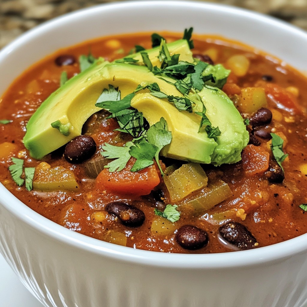 Zesty Crockpot Black Bean Chili Flavorful and Easy