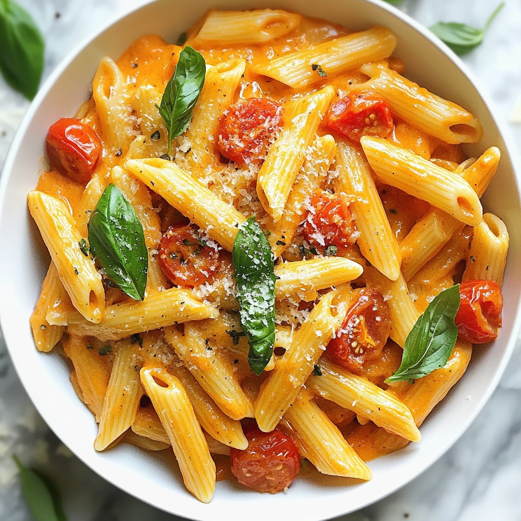 One-Pot Creamy Tomato Basil Pasta Delightful Meal