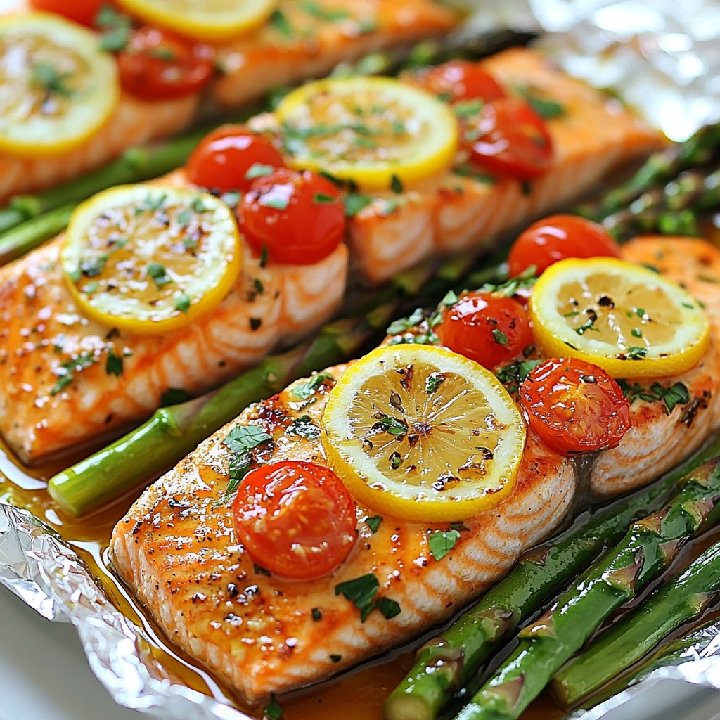 Lemon Garlic Butter Salmon Foil Packs Simple Delight
