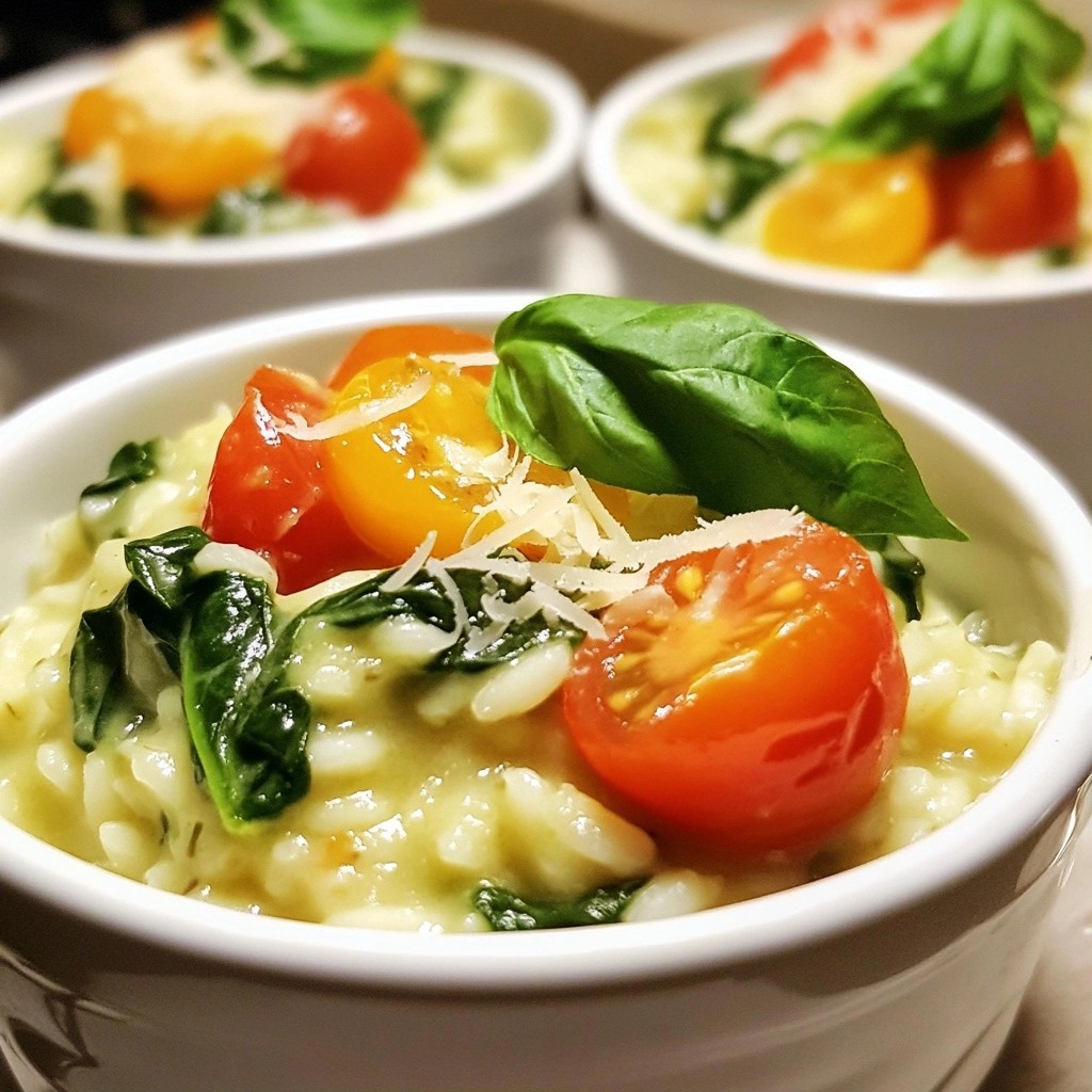 Rich Crockpot Creamy Spinach and Tomato Risotto Delight