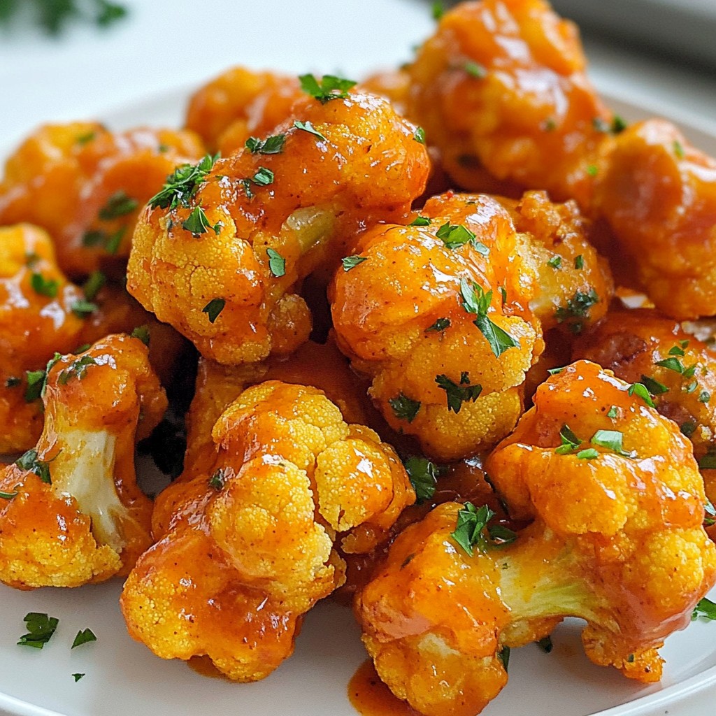 Vegan Buffalo Cauliflower Wings Crunchy and Flavorful