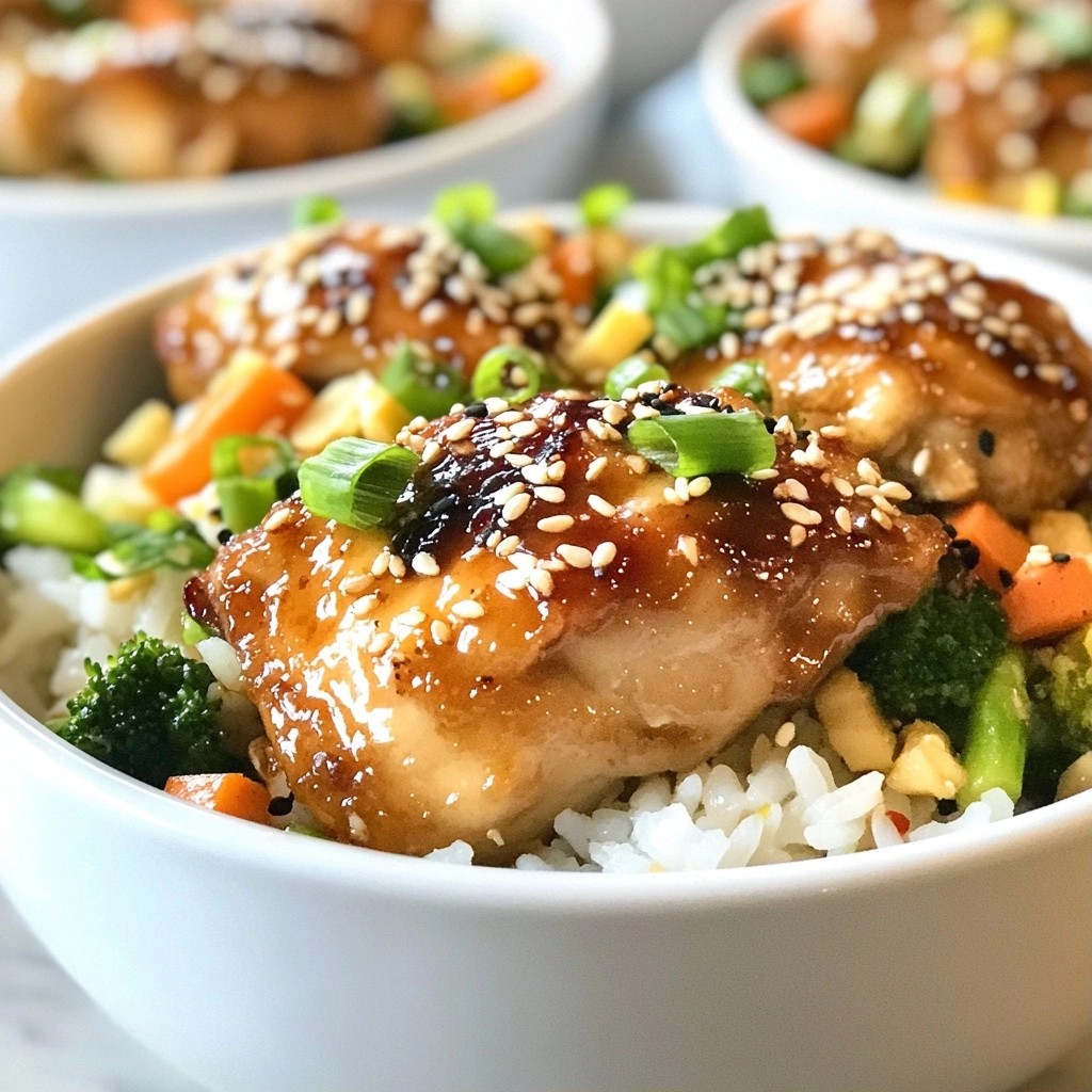 Set and Forget Asian Chicken and Rice Bowls Easy Meal