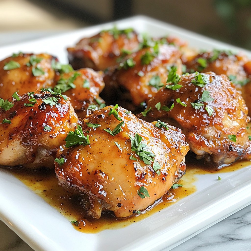 Tangy Crockpot BBQ Chicken Thighs Flavorful Delight
