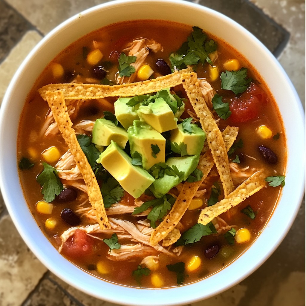 Hearty Slow Cooker Chicken Tortilla Soup Recipe Now