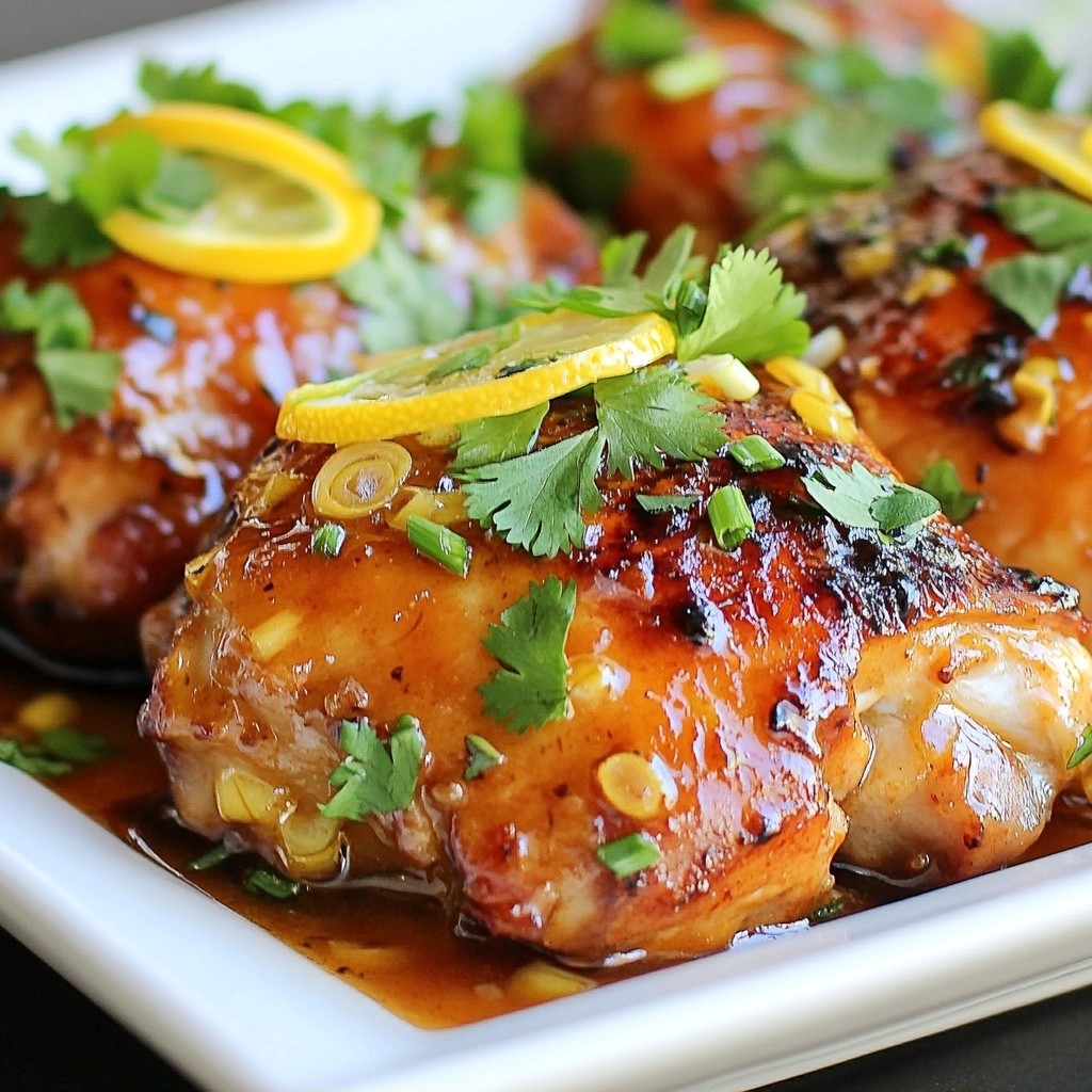 Zesty Crockpot Lemon Ginger Chicken Thighs Delight