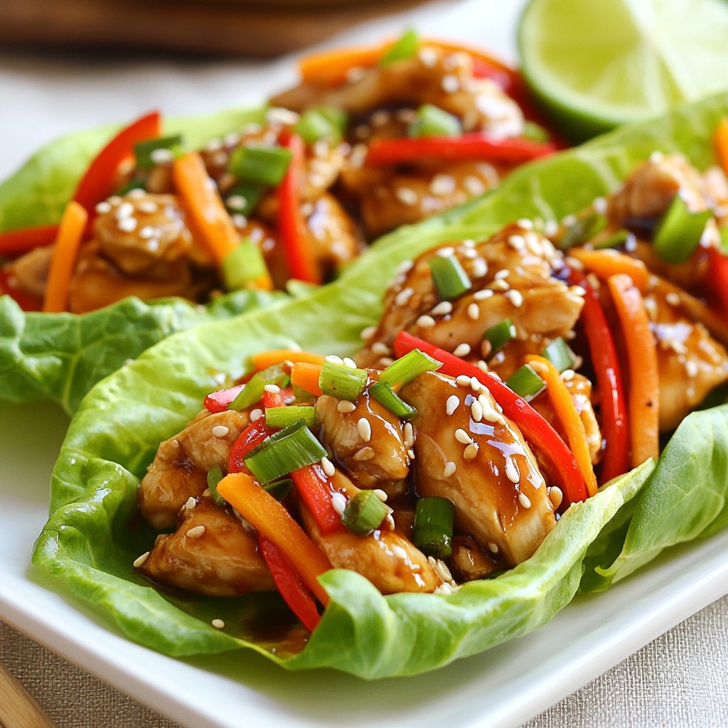 Teriyaki Chicken Lettuce Wraps Flavorful Easy Recipe