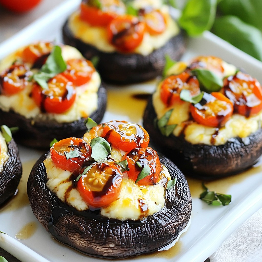 Caprese Stuffed Portobello Mushrooms Flavorful Delight