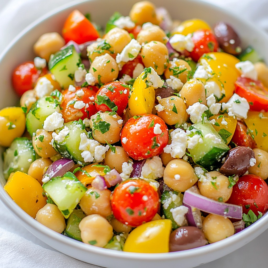 Loaded Greek Chickpea Salad Fresh and Flavorful Dish