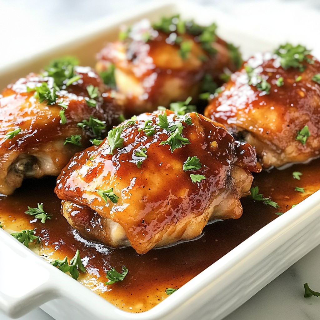 Tangy Crockpot BBQ Chicken Thighs Easy Dinner Recipe