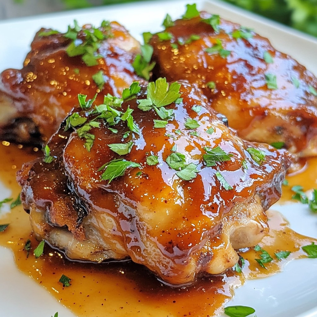 Tangy Crockpot BBQ Chicken Thighs Easy and Flavorful