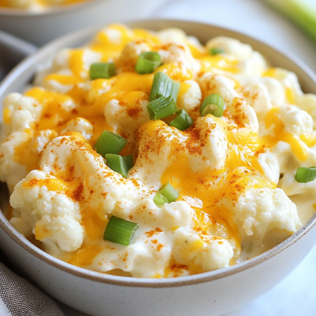 Crockpot Cheesy Cauliflower Casserole Simple Delight