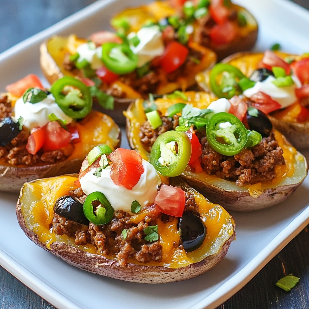 Loaded Nacho Potato Skins Tasty Party Treat