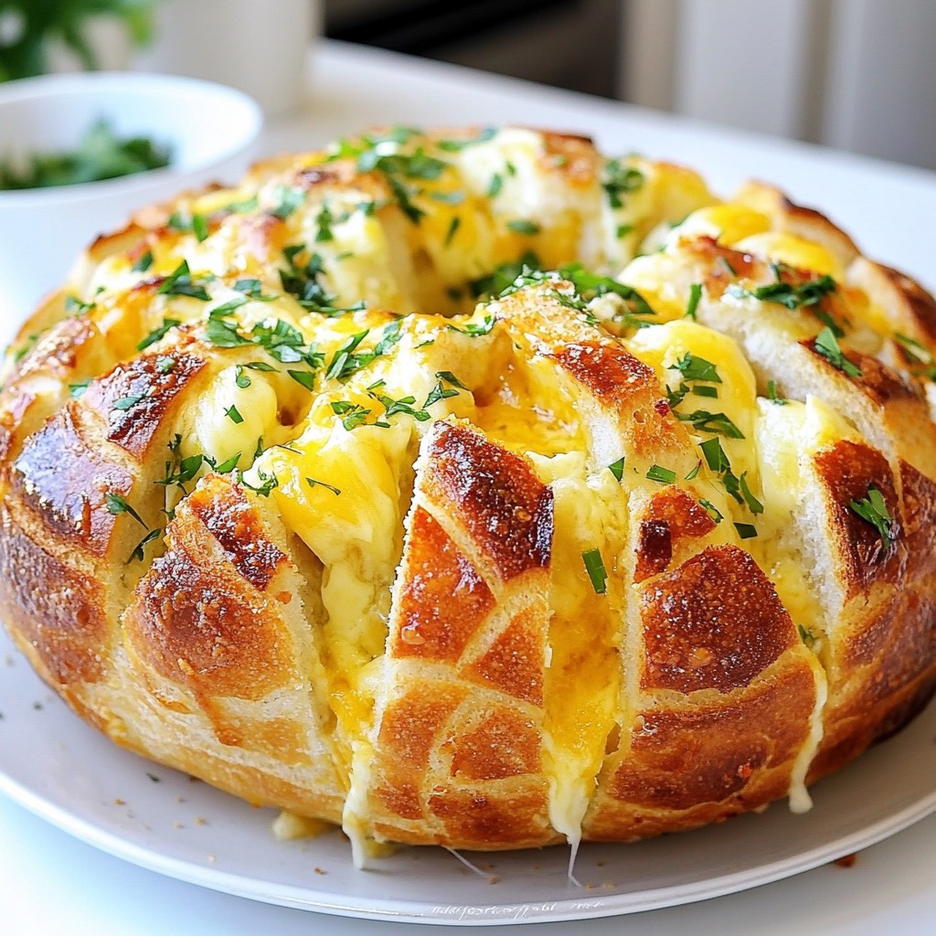 Cheesy Pull-Apart Garlic Bread Flavorful and Irresistible