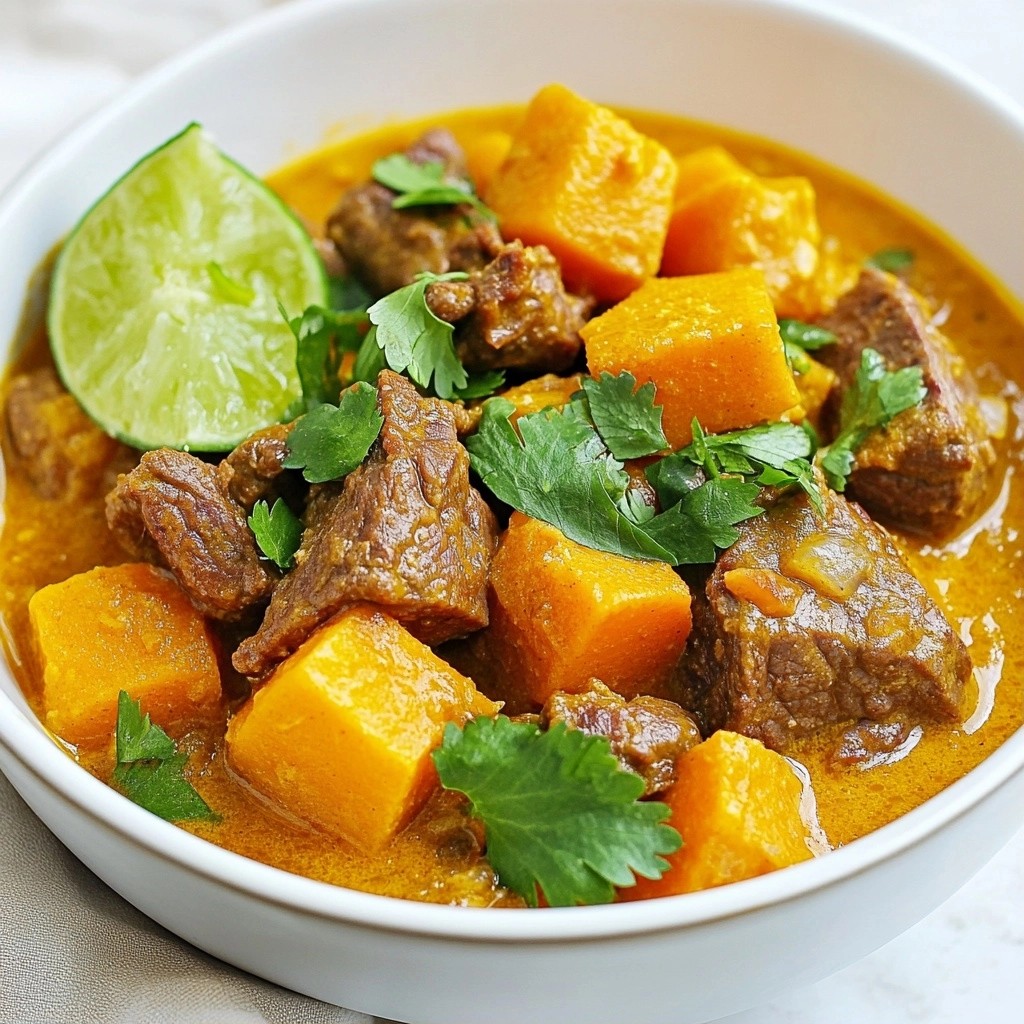 Rich Crockpot Beef and Sweet Potato Curry Delight