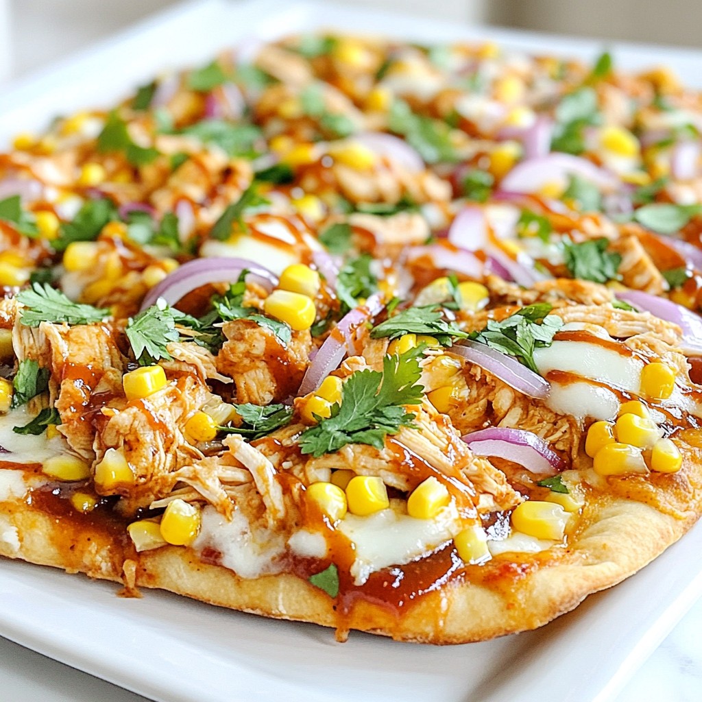 BBQ Chicken Flatbread Pizza Delicious and Simple Recipe