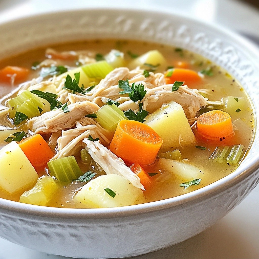 Comforting Crockpot Chicken and Vegetable Soup Delight