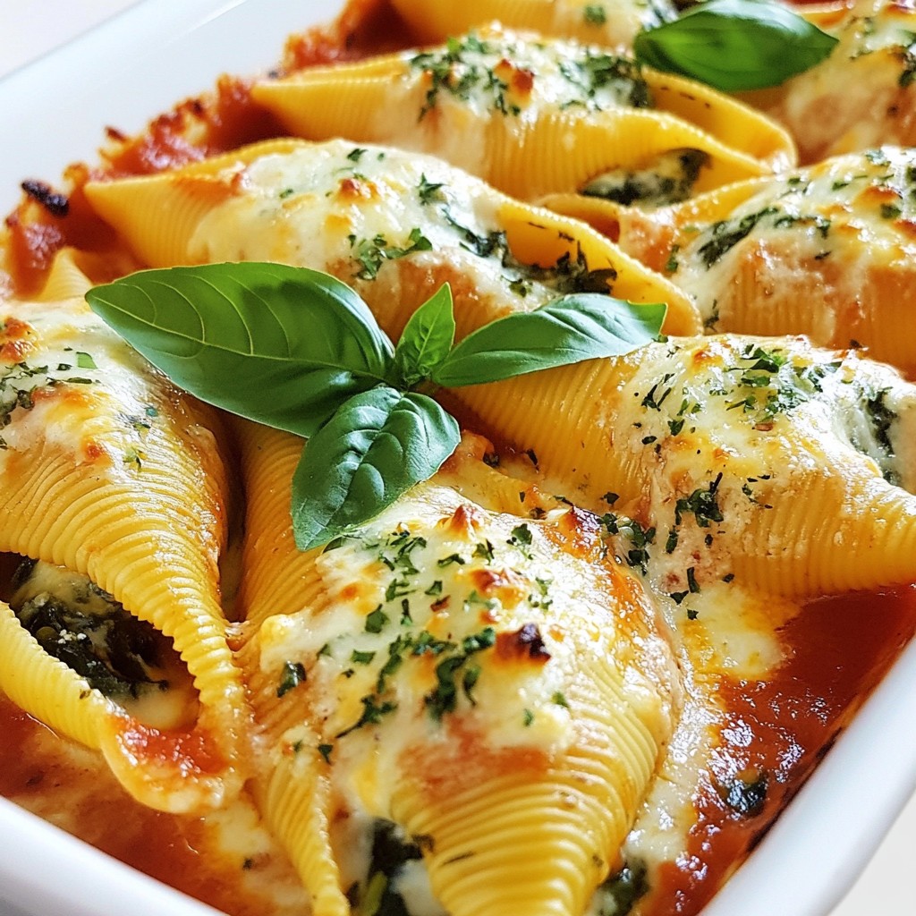 Savory Spinach Ricotta Stuffed Shells Easy Recipe