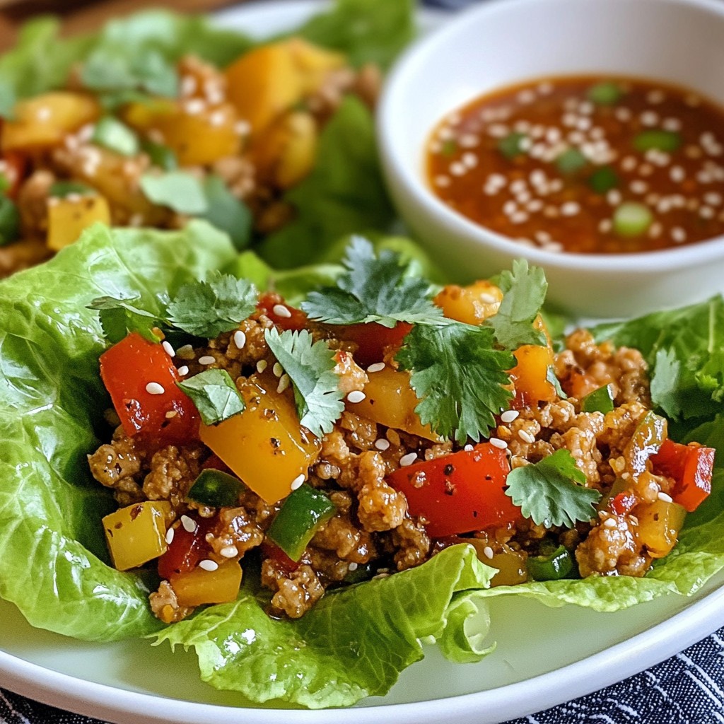 Sweet Chili Chicken Lettuce Wraps Simple and Quick Meal