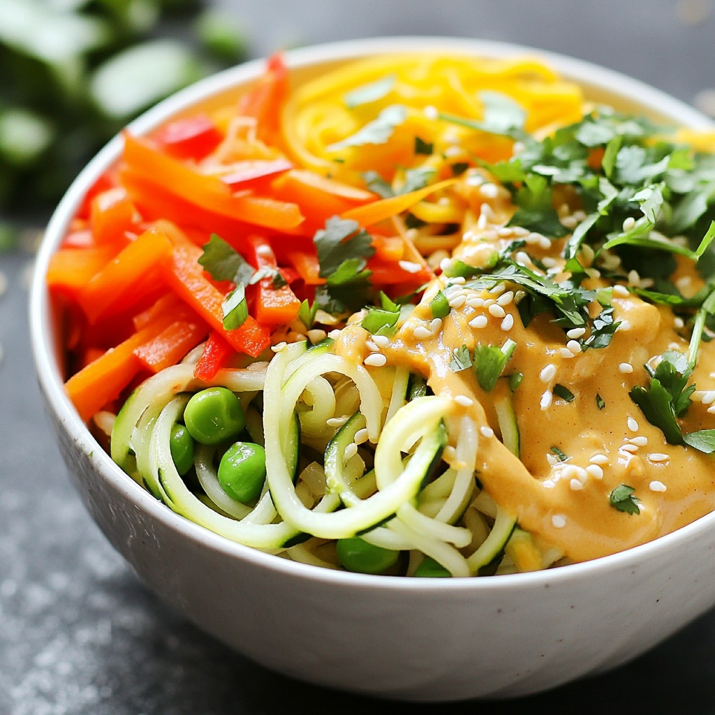 Thai Peanut Zoodle Bowl Flavorful and Healthy Meal