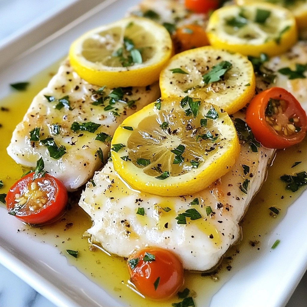 Savory Crockpot Lemon Garlic Fish Fillets Recipe