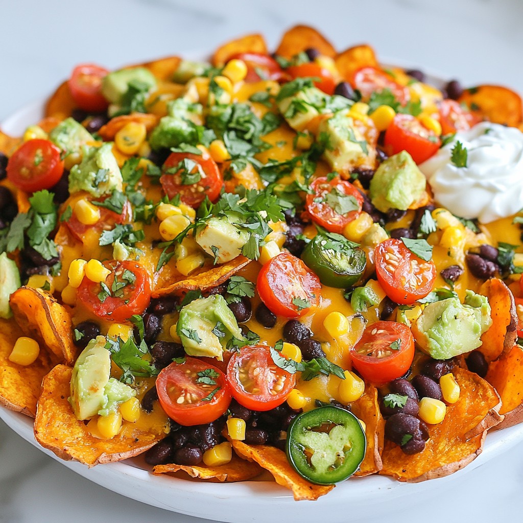 Loaded Sweet Potato Nachos for a Flavorful Snack