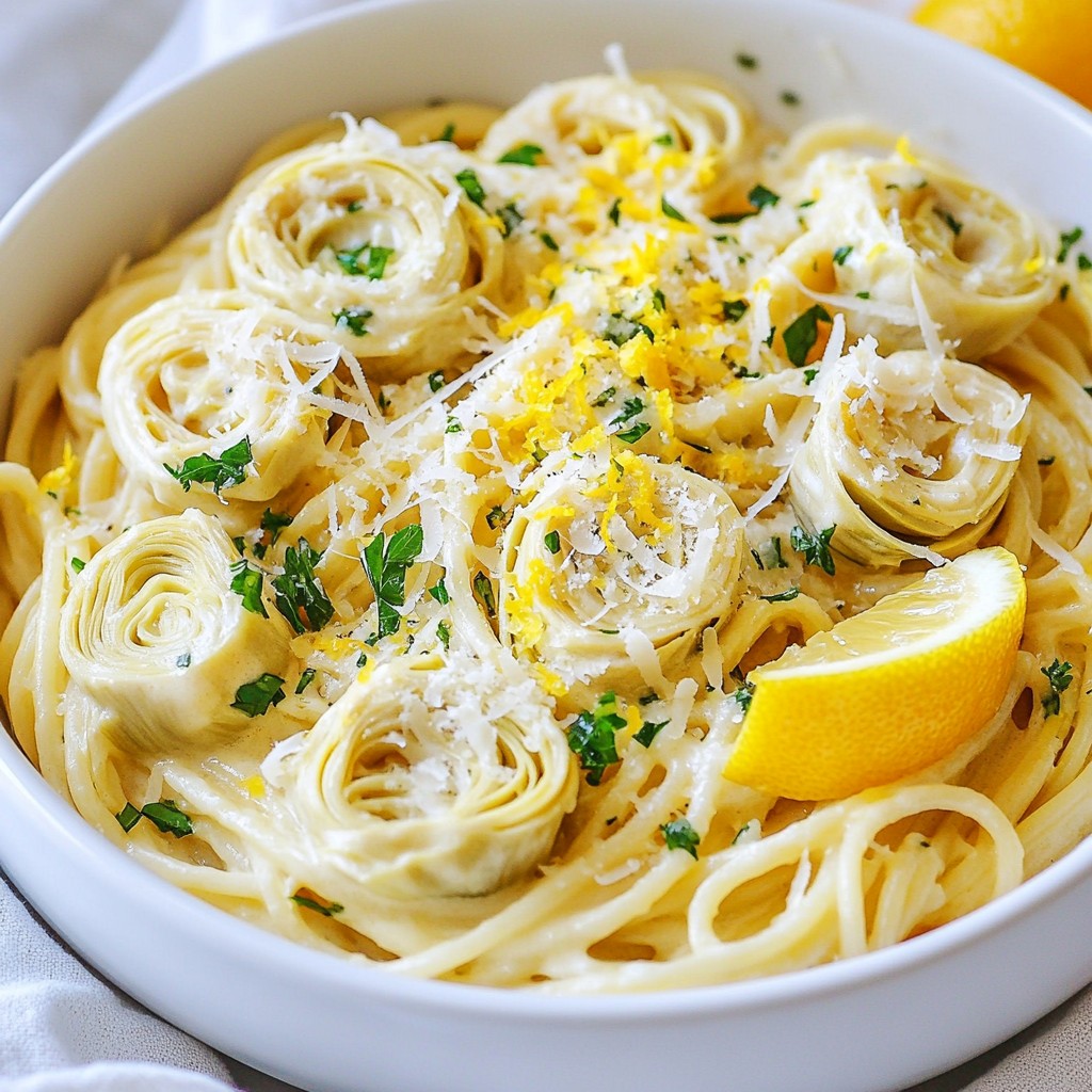 Creamy Lemon Artichoke Pasta Quick and Tasty Dish