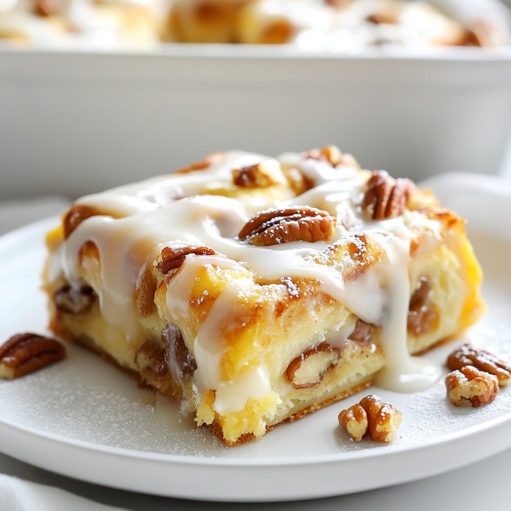 Christmas Morning Cinnamon Roll Casserole Delight