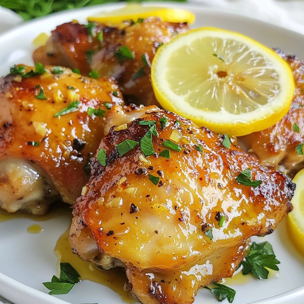 Tender Crockpot Lemon Garlic Chicken Thighs Delight