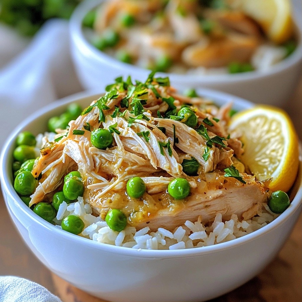 Savory Crockpot Lemon Herb Chicken and Rice Bowls Delight