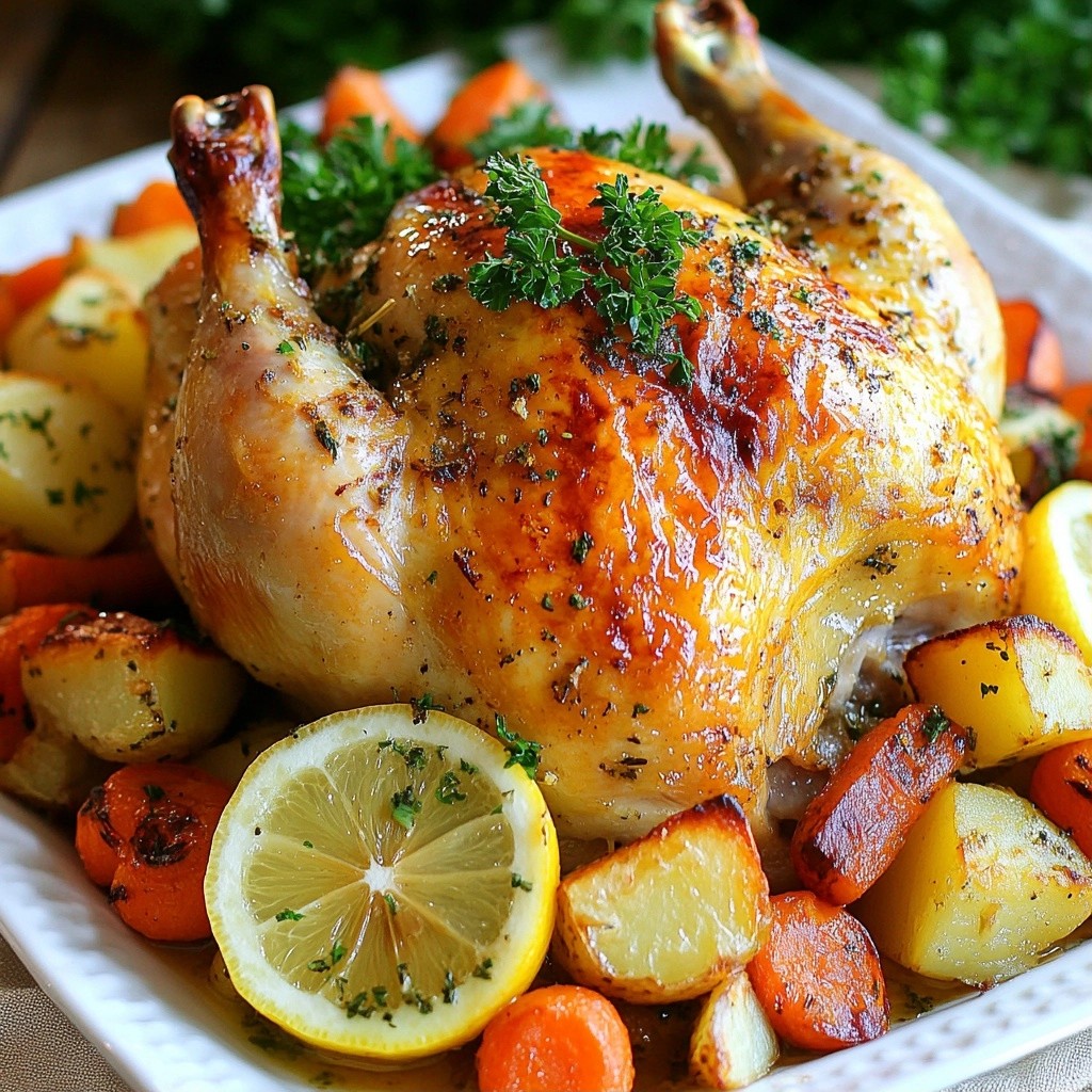 Succulent Crockpot Garlic Herb Chicken Roast Recipe