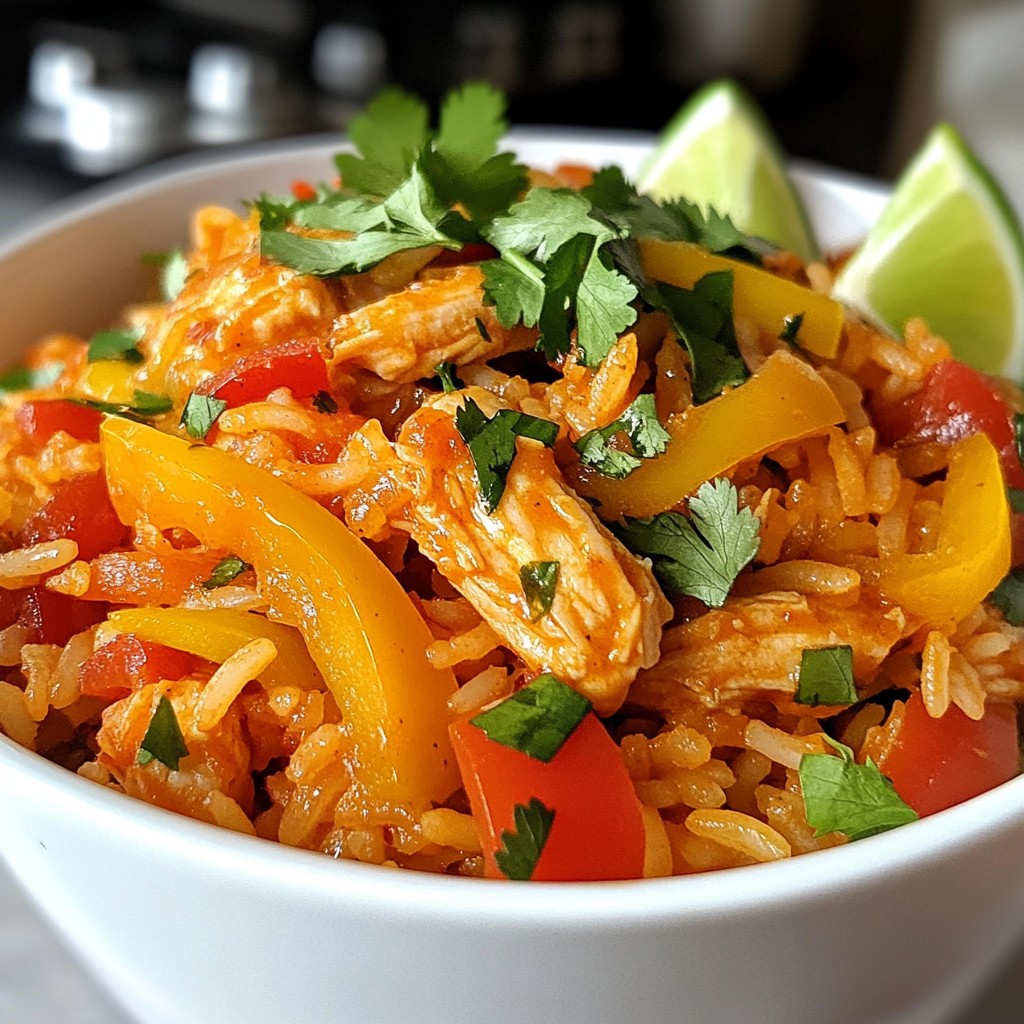 Savory Crockpot Chicken Fajita Rice Delight