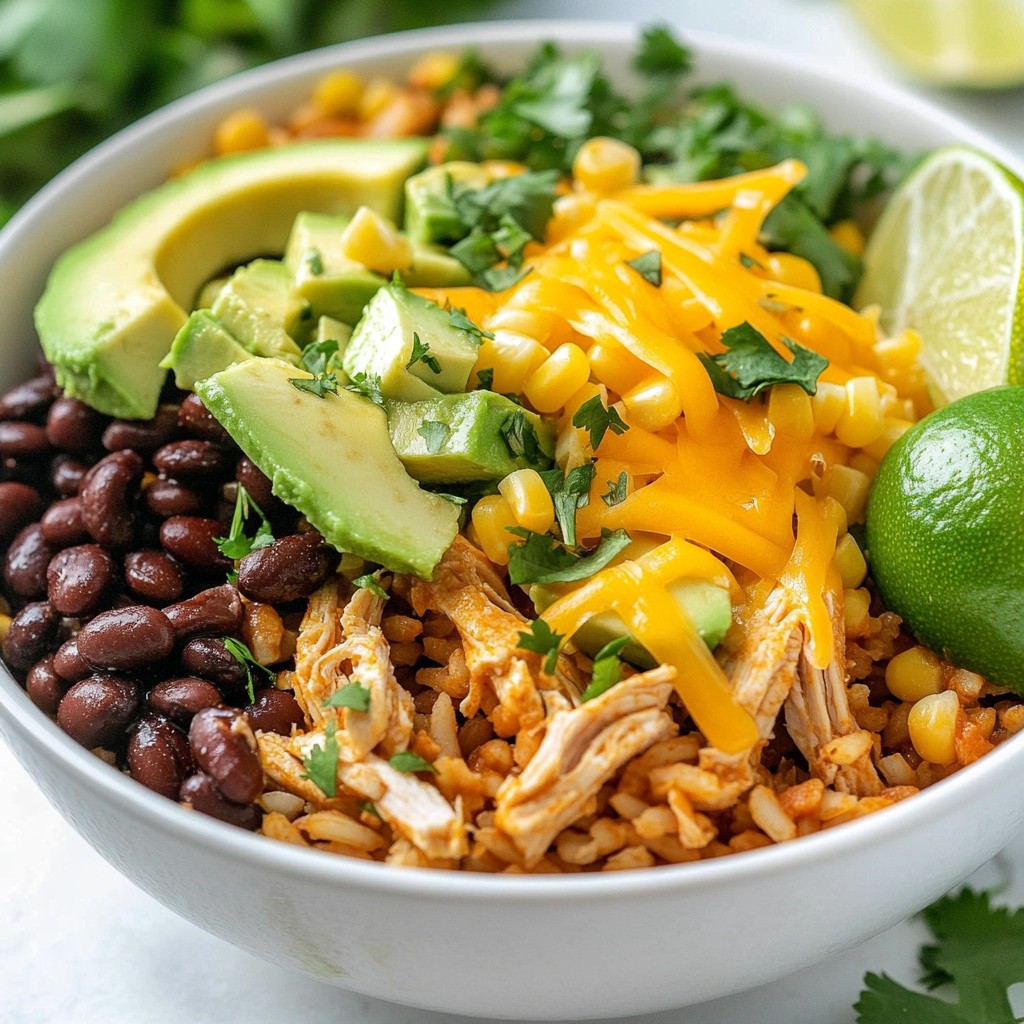 Easy Slow Cooker Chicken Burrito Bowls Savory Recipe