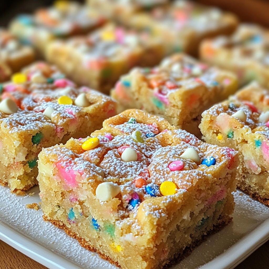 Birthday Cake Blondies Sweet and Festive Delight