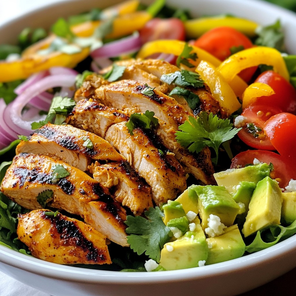 Zesty Lime Chicken Fajita Salad Fresh and Flavorful Mix