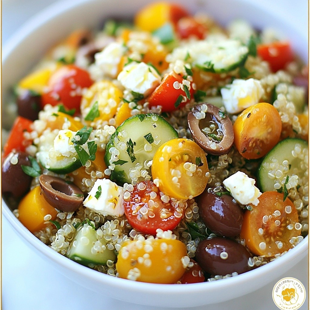 Set and Forget Greek Style Quinoa Salad Recipe