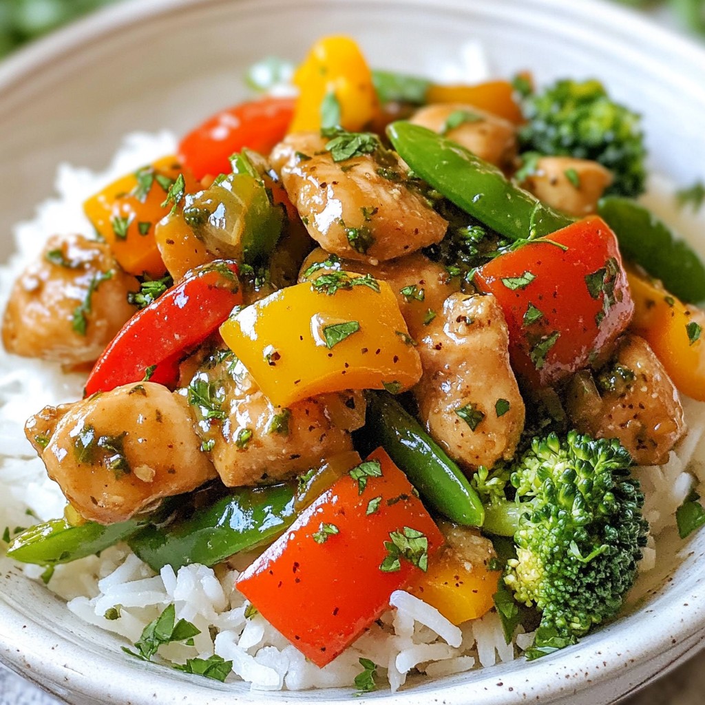 Savory Slow Cooker Herb Garlic Chicken Stir Fry Recipe