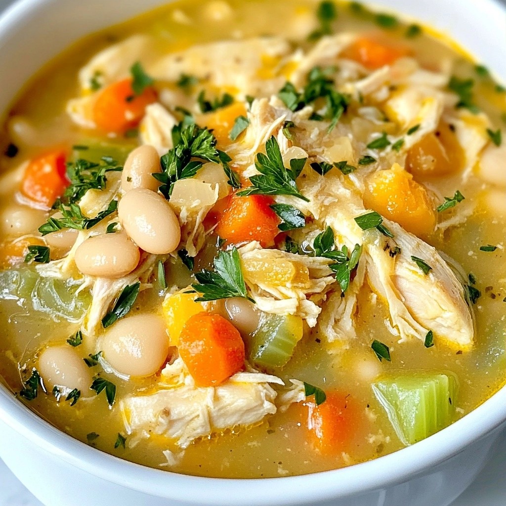 Rich Crockpot Chicken and White Bean Casserole Delight
