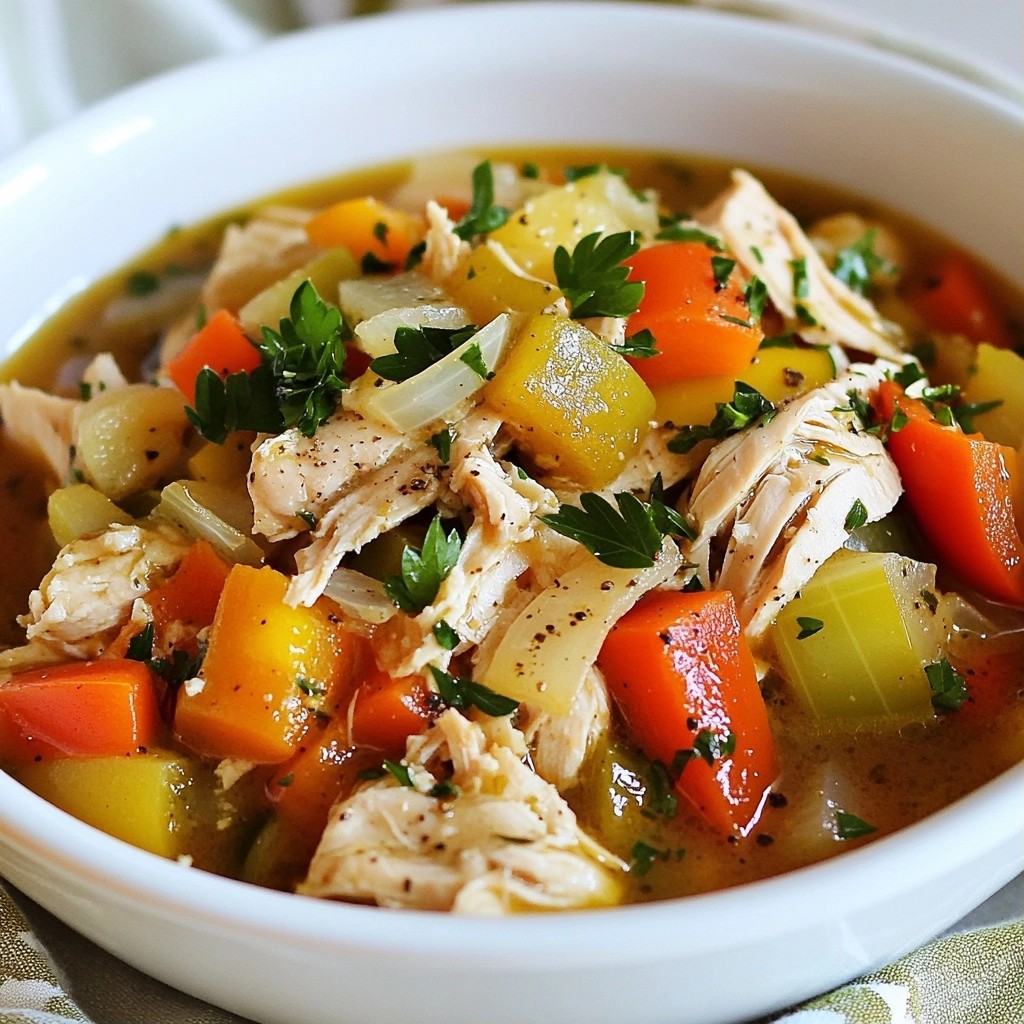 Succulent Crockpot Herb Chicken and Veggie Medley Meal