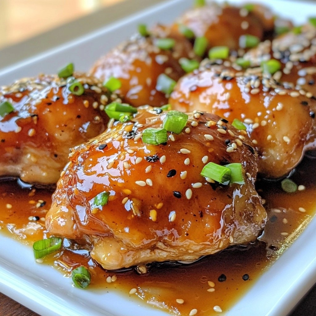 Juicy Slow Cooker Honey Ginger Chicken Thighs Delight