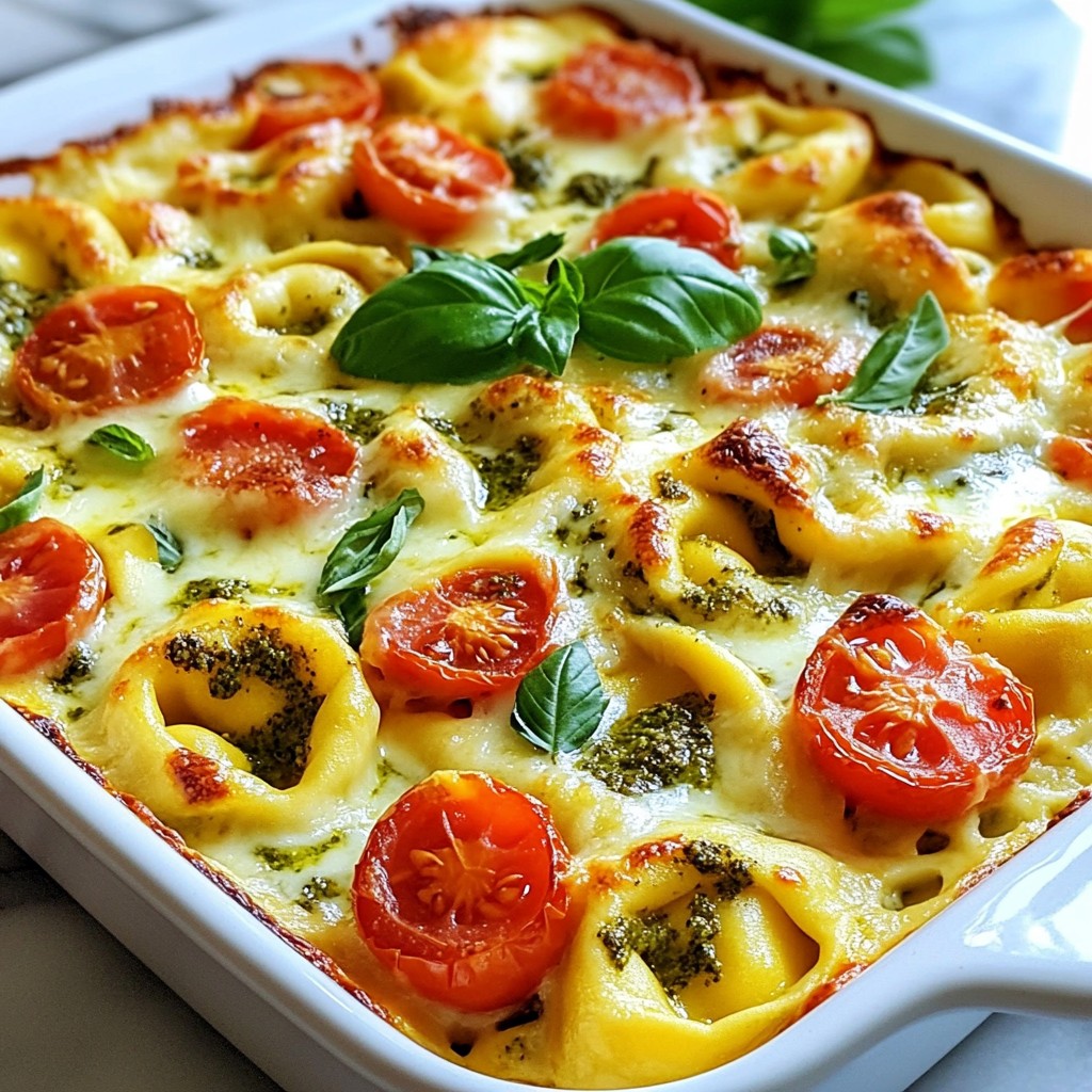Creamy Pesto Tortellini Bake Irresistible Comfort Dish