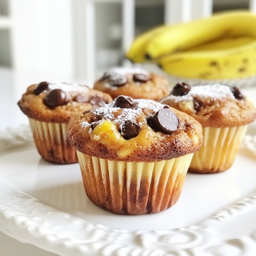 Chocolate Chip Banana Bread Muffins Delightful Treat