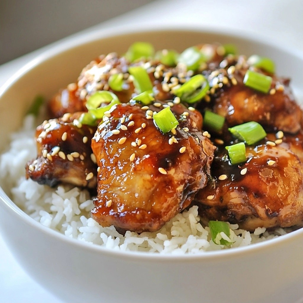 Slow Cooker Teriyaki Ginger Chicken Thighs Recipe