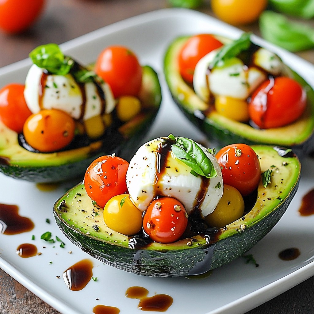 Caprese Stuffed Avocados Fresh and Tasty Delight