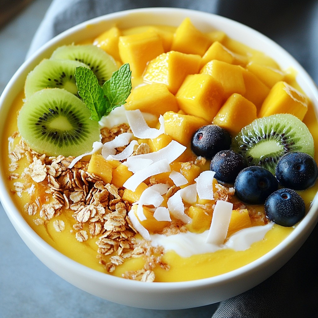 Tropical Mango Smoothie Bowl Energizing Recipe Delight